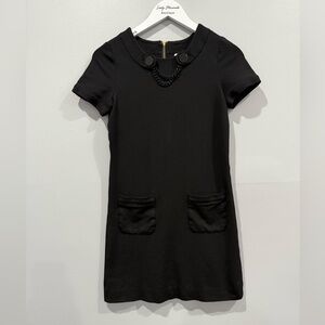 Kate Spade Black Shift Dress with Chain Detail - Size O